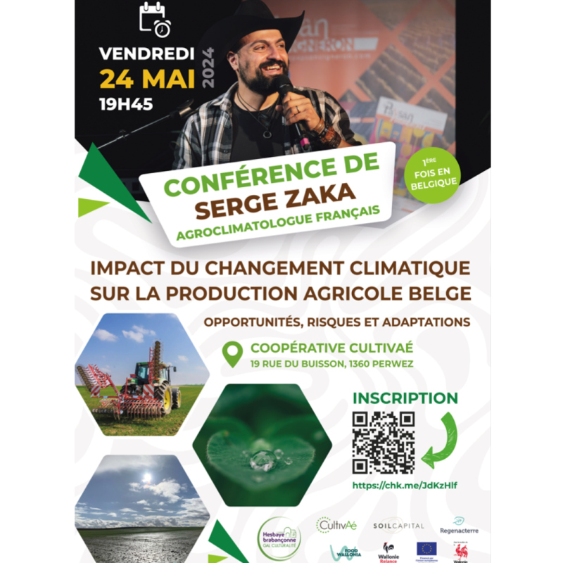 Conférence  - Impact du changement climatique sur la production agricole belge